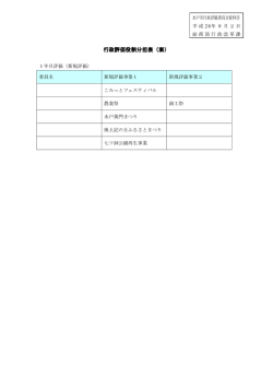行政評価役割分担表（案）