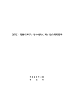（仮称）青森市障がい者の権利に関する条例案骨子（PDF：503KB）