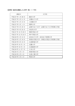 協定を締結した大学一覧 （PDF : 78KB）