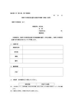 様式第1号（第4条、第7条関係） 年 月 日 我孫子市消防団応援の店認定