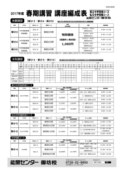 2017年度 - 能開センター