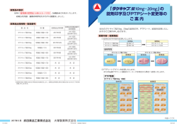「タケキャブ錠10mg・20mg 」の錠剤印字及びPTPシート変更等のご案内