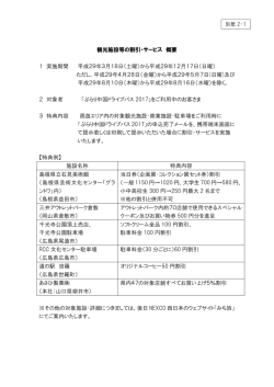 観光施設等の割引・サービス 概要