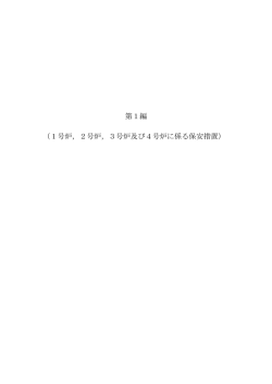 1号炉，2号炉，3号炉及び4号炉に係る保安措置