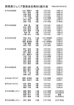 群馬県ジュニア委員会全県BC級大会 平成29年3月5日(日)