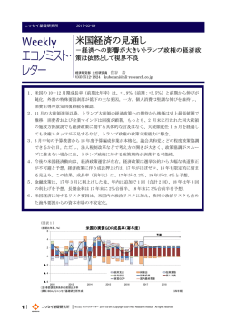 米国経済の見通し - ニッセイ基礎研究所