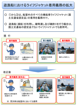 ライフジャケット着用義務化の拡大の概要(PDF : 245KB)