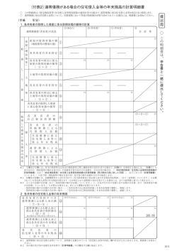 （付表2）連帯債務がある場合の住宅借入金等の年末残高の計算明細書