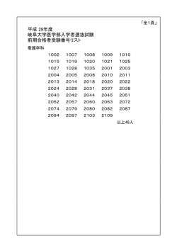 前期日程入試結果（医学部看護学科）（pdf:53KB）