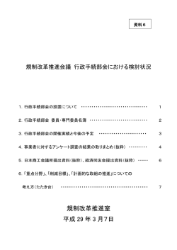 規制改革推進室 平成 29 年 3 月7日
