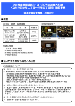 概要 頂いた主な意見や質問への回答