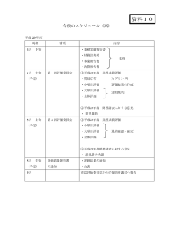 資料10 今後のスケジュール(案)