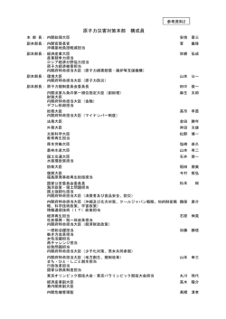 （参考資料2）原子力災害対策本部構成員