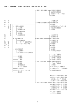 別紙1．新機構表 大阪ガス株式会社（平成29年4月1日付）