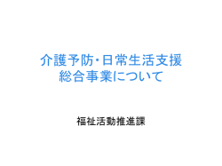 議題1 総合事業の概要について（PDF形式 1109キロバイト）