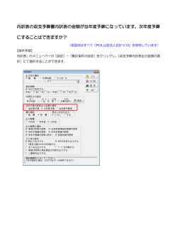 内訳表の収支予算書内訳表の金額が当年度予算になっています。
