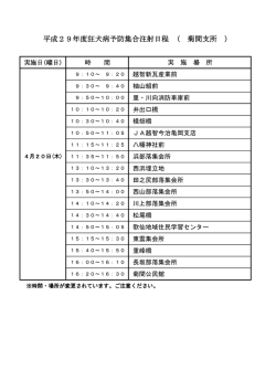 菊間支所 4月20日の実施場所と時間（PDF 77KB）