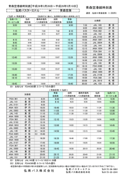 青森空港線時刻表