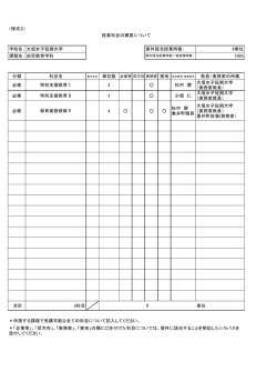 （様式2） 学校名： 大垣女子短期大学 8単位 課程名： 幼児教育学科 100