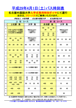 入学式バス時刻表 （PDF ファイル 0.05MB）