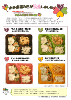 中学校給食お弁当箱の色が決定しました（PDF形式 364