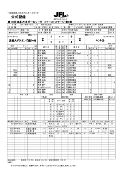 公式記録 - JFL