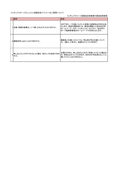 フィギュアスケートモニュメント設置記念イベントへのご質問について