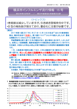 横浜市インフルエンザ流行情報 15 号