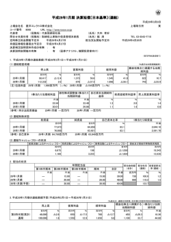 決算短信（全ページ）のPDFはこちらをご覧ください。