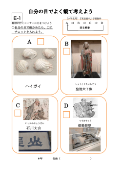 E- 1常設展示解説プリント