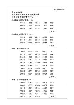 前期日程入試結果（工学部）（pdf:40KB）