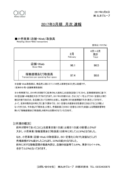 2017年3月期 月次 速報