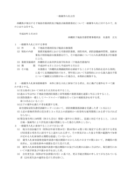 一般競争入札公告 沖縄県が発注する下地島空港消防及び施設点検業務