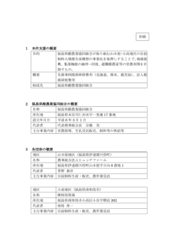 1 本件支援の概要 目的 福島県酪農業協同組合が取り組む山木屋・小高