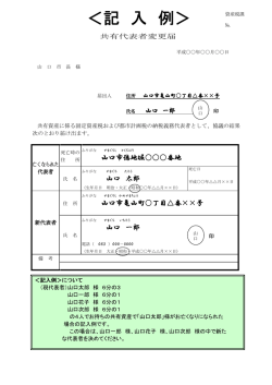 共有代表者変更届(記入例) [PDFファイル／52KB]