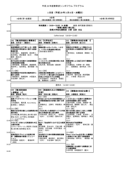 講演プログラム（PDF） - 平成28年度衝撃波シンポジウム