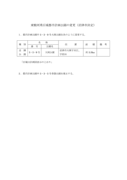 東駿河湾広域都市計画公園の変更（沼津市決定）