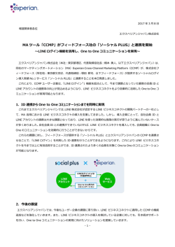 MA ツール「CCMP」がフィードフォース社の「ソーシャル PLUS」と連携を