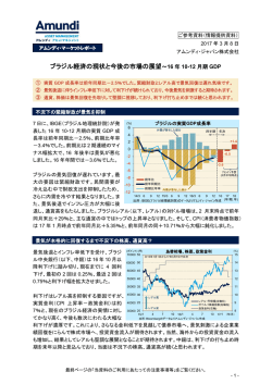 ブラジル経済の現状と今後の市場の展望～16年10