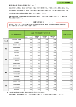 「  」やや混雑が予想されます。