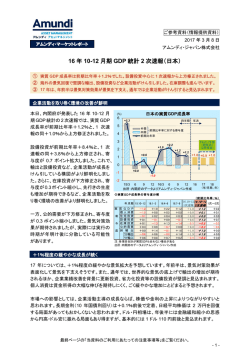 16 年 10-12 月期 GDP 統計 2 次速報（日本）