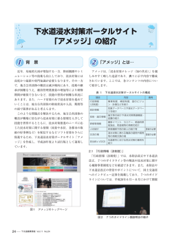 下水道浸水対策ポータルサイト 「アメッジ」