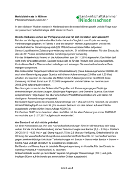 Herbizideinsatz in M&ouml;hren