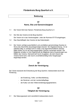 Satzung Förderkreis