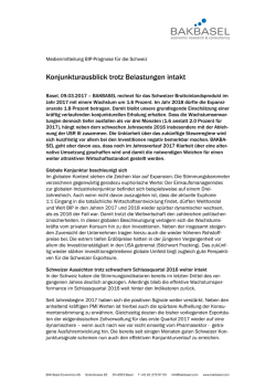 Konjunkturausblick trotz Belastungen intakt
