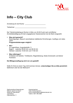 Info – City Club