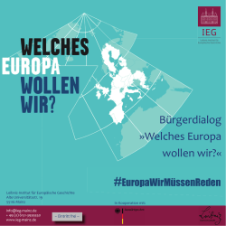 Bürgerdialog »Welches Europa wollen wir? - Leibniz