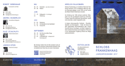 Sommerakademie - Programm 2017