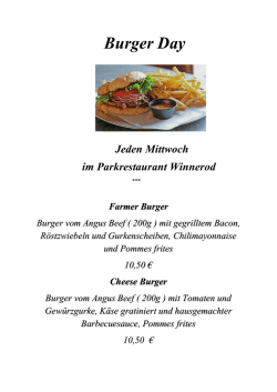 Burger-Time - Parkrestaurant im Hofgut Winnerod