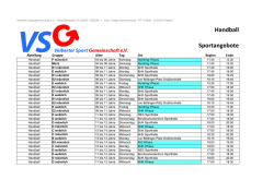 Handball Sportangebote
